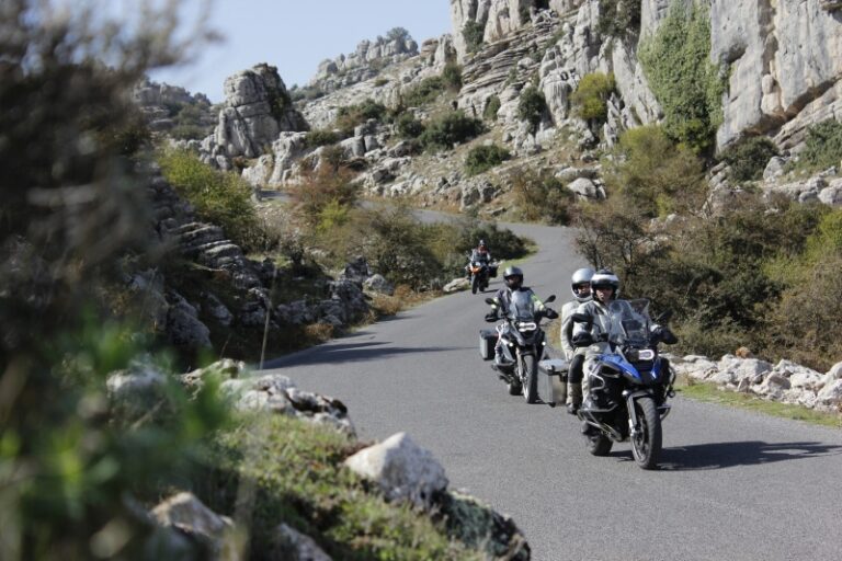 Motorrijders door individuele motorreis Spanje.